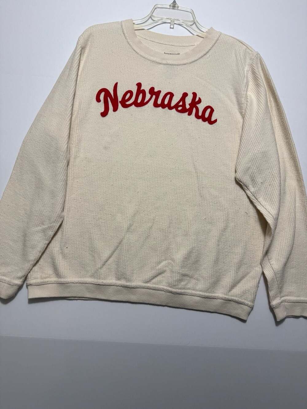 Boxercraft Nebraska Corded Crewneck Sweatshirt Medium